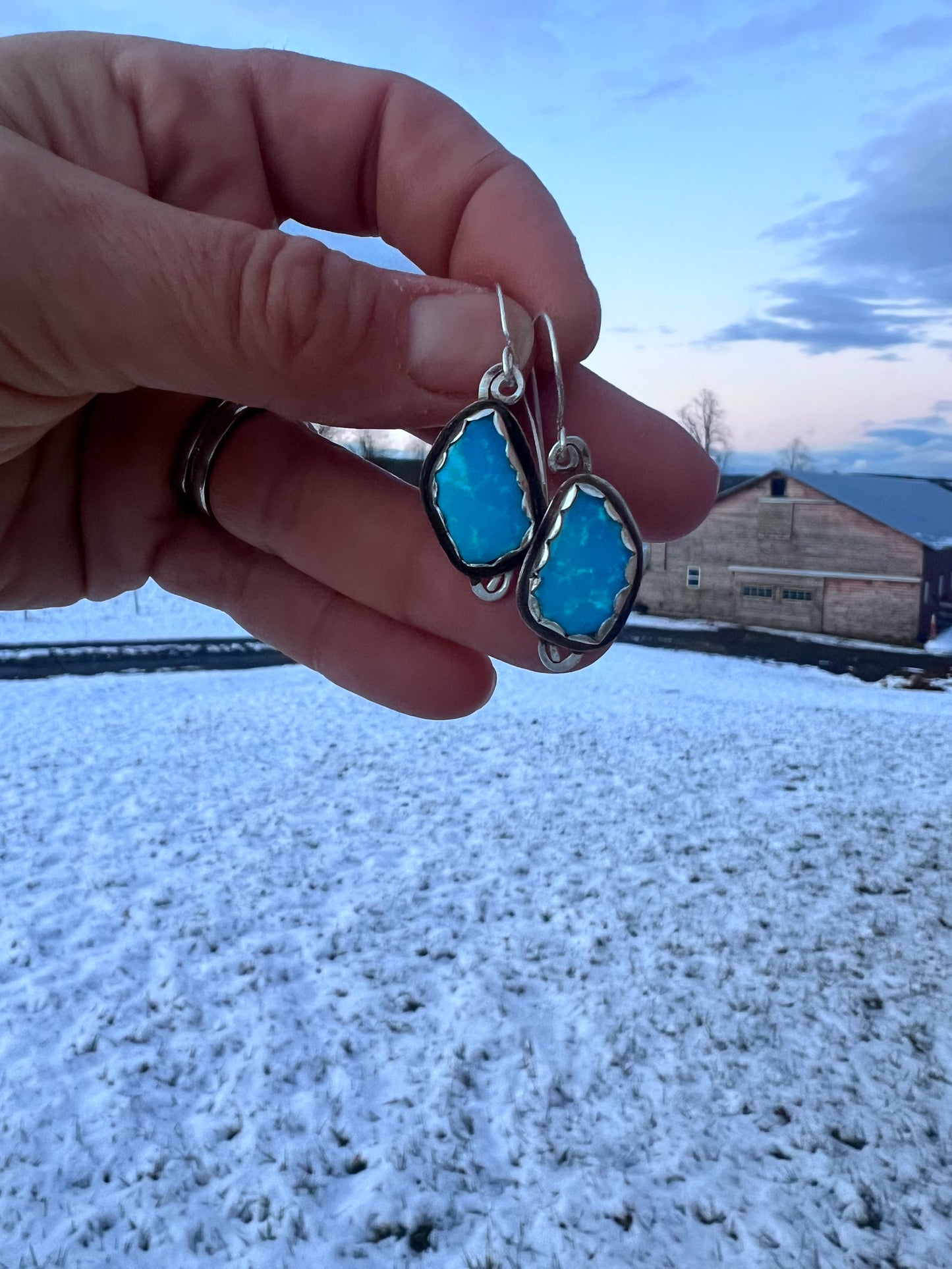 Turquoise Stone Earrings