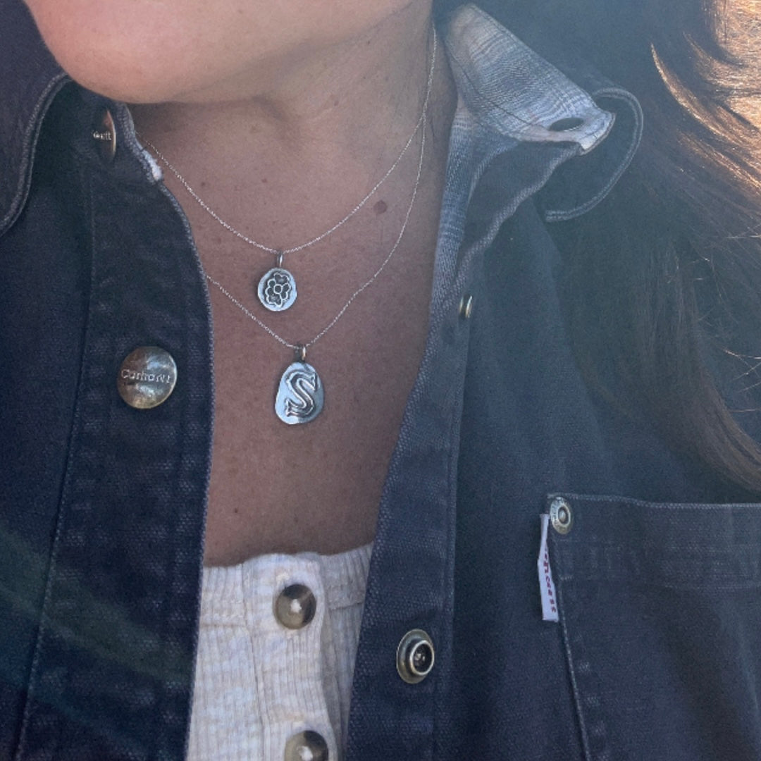 Vintage Monogram Charm Necklace