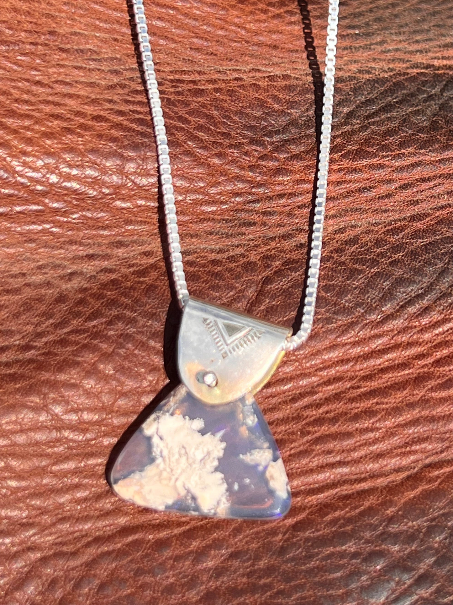 Australian Opal Movement Pendant (Triangle)
