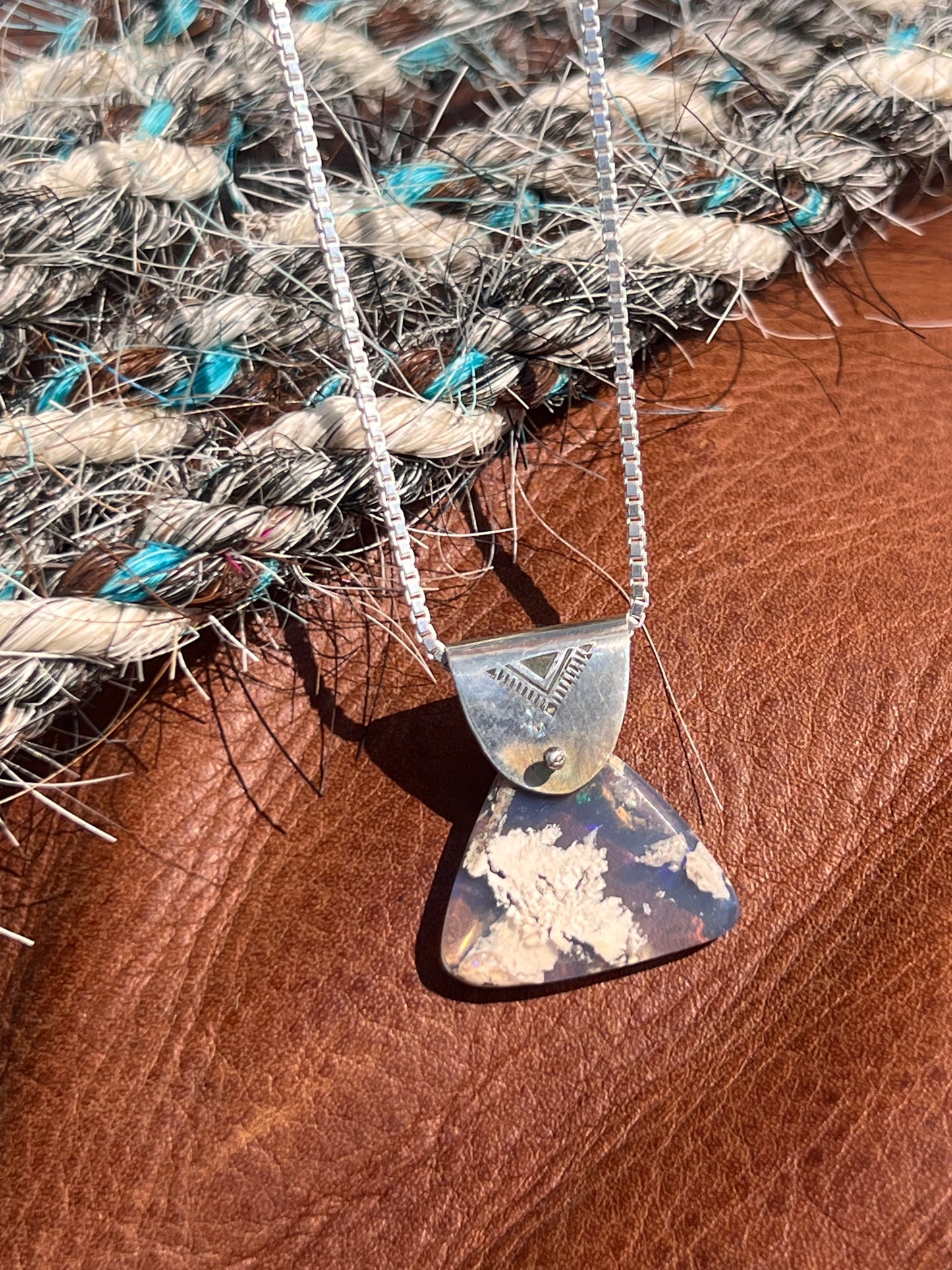 Australian Opal Movement Pendant (Triangle)