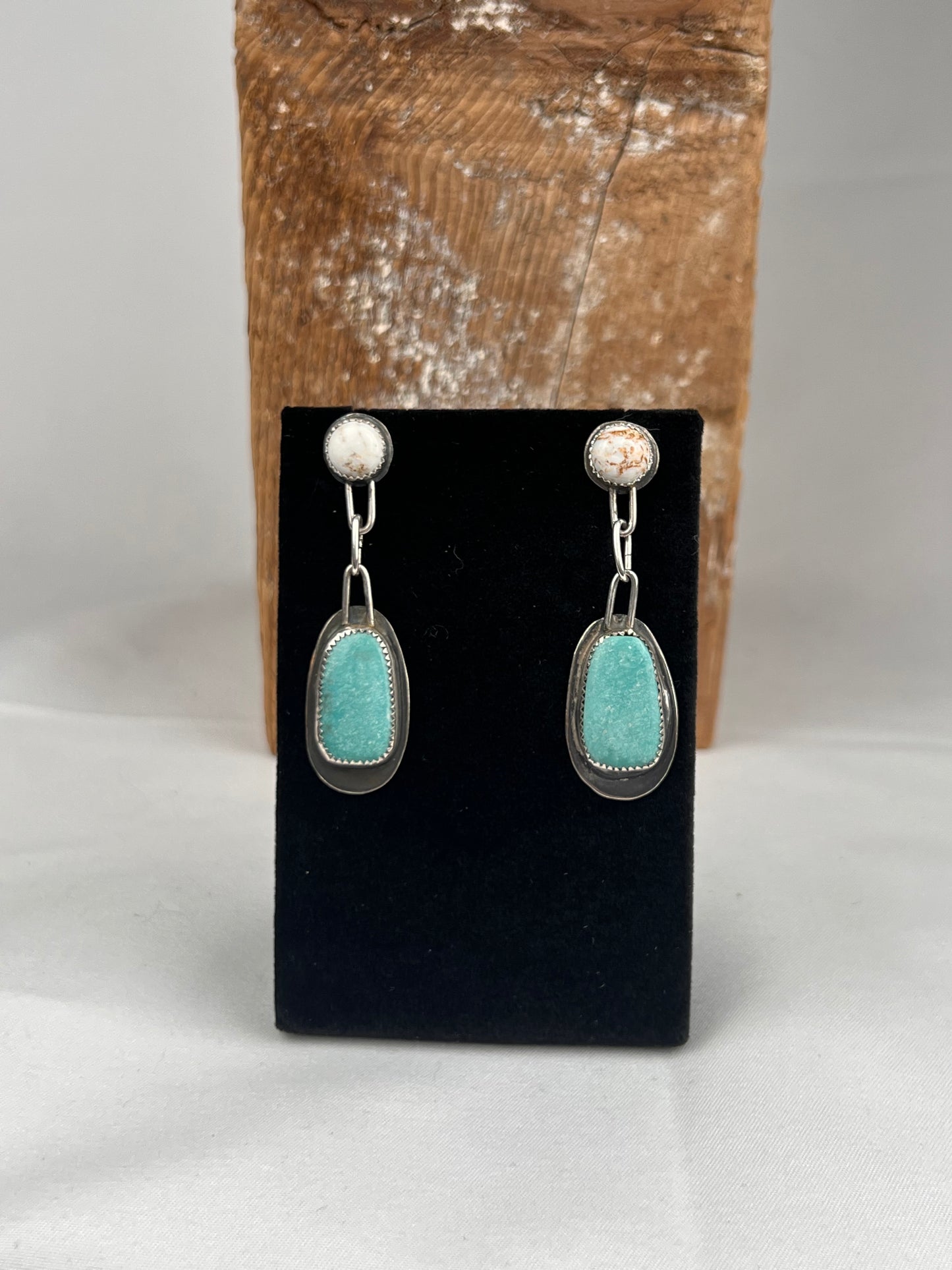 Wild Horse & Whitewater Turquoise Dangles