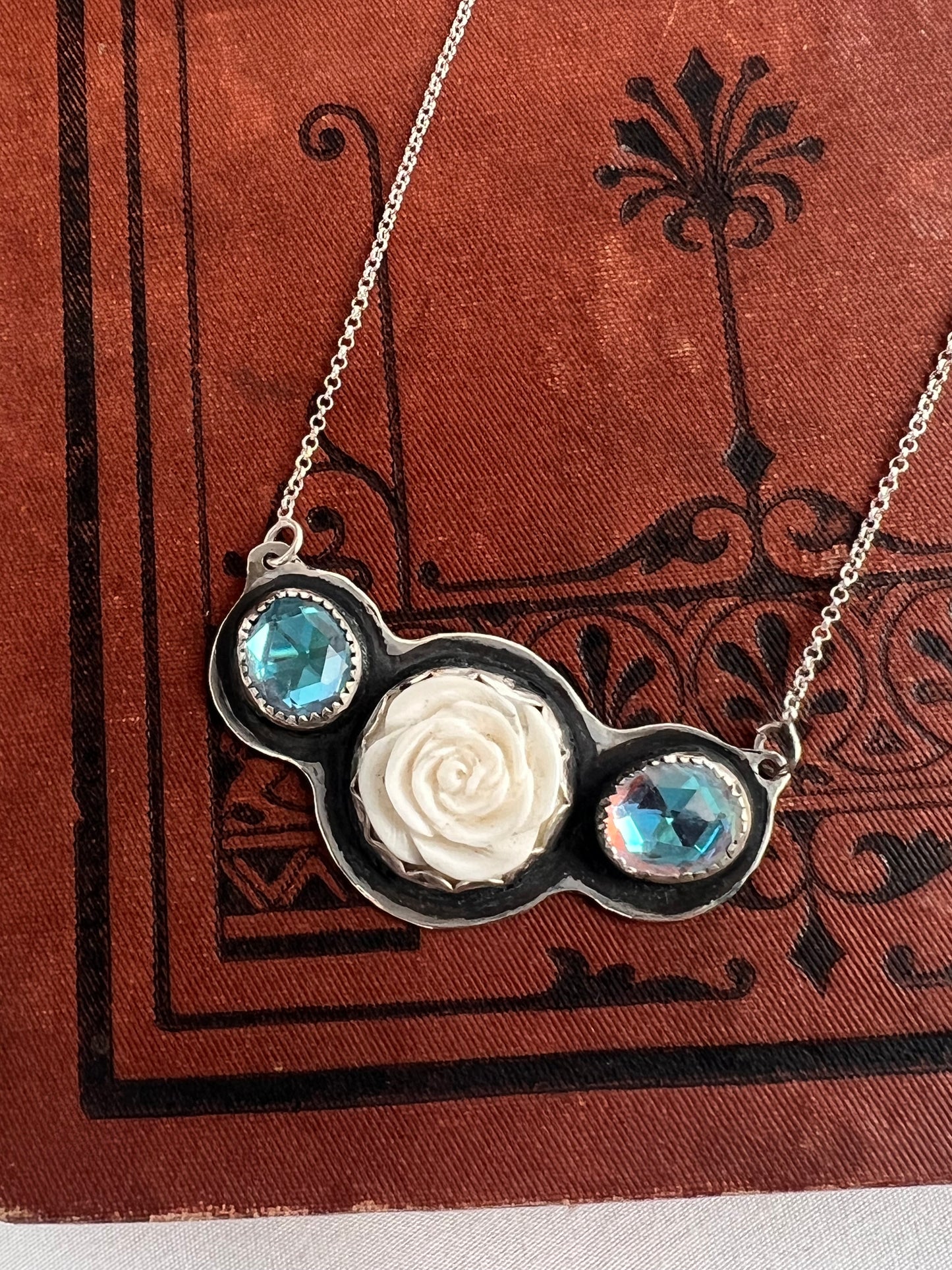 Rose and Sparkle Necklace