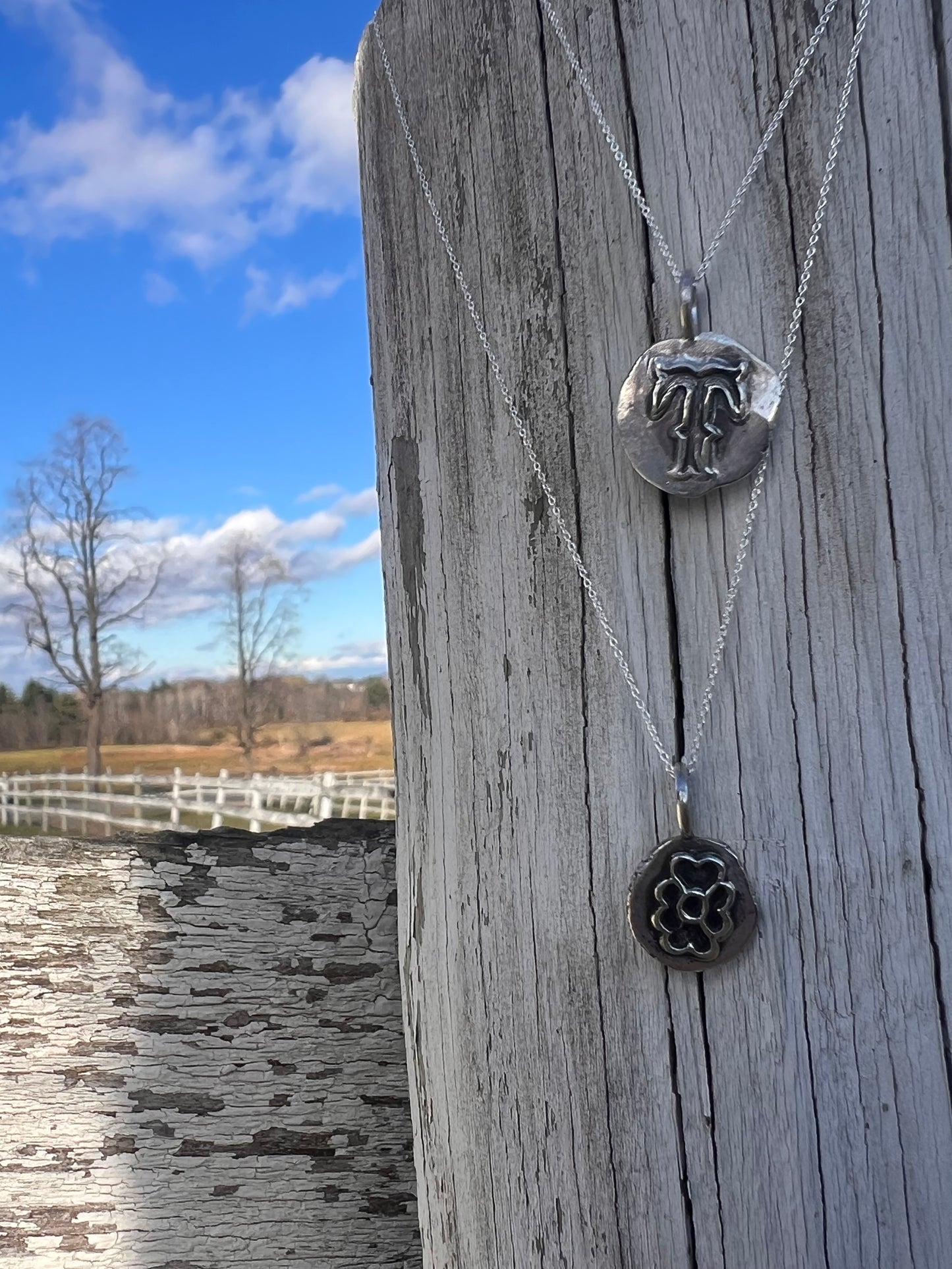 Vintage Monogram Charm Necklace