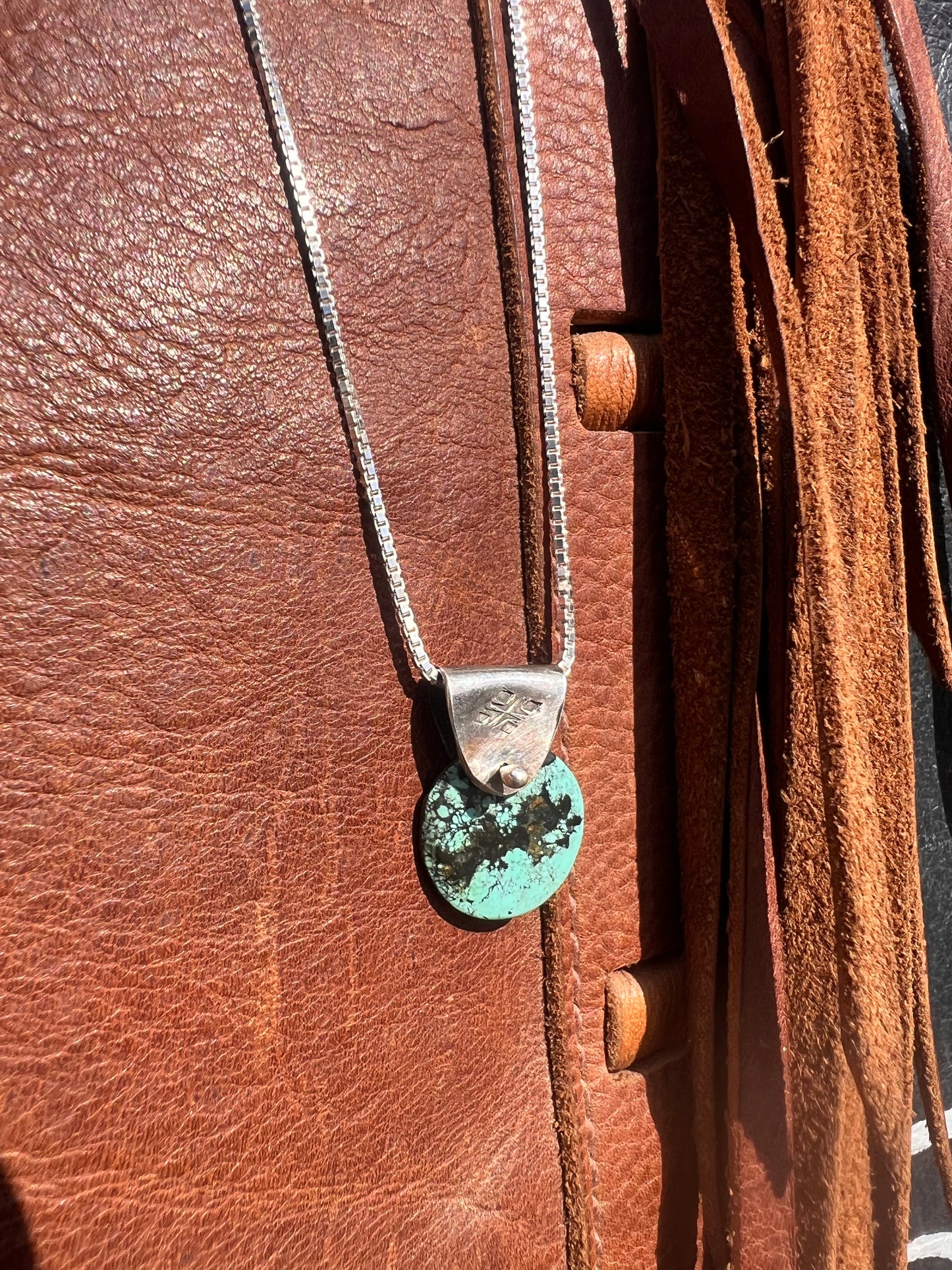 Turquoise Disc Movement Pendant
