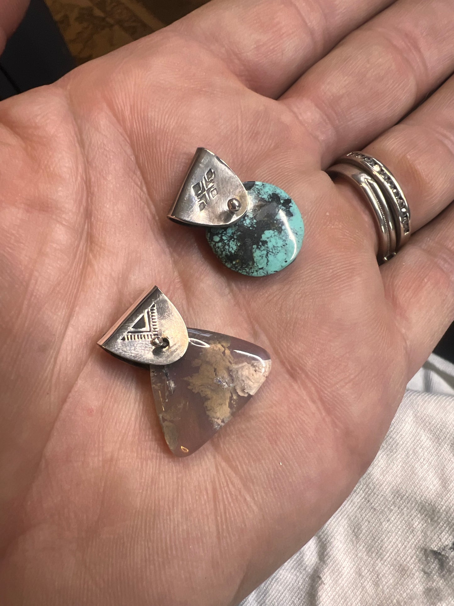 Turquoise Disc Movement Pendant