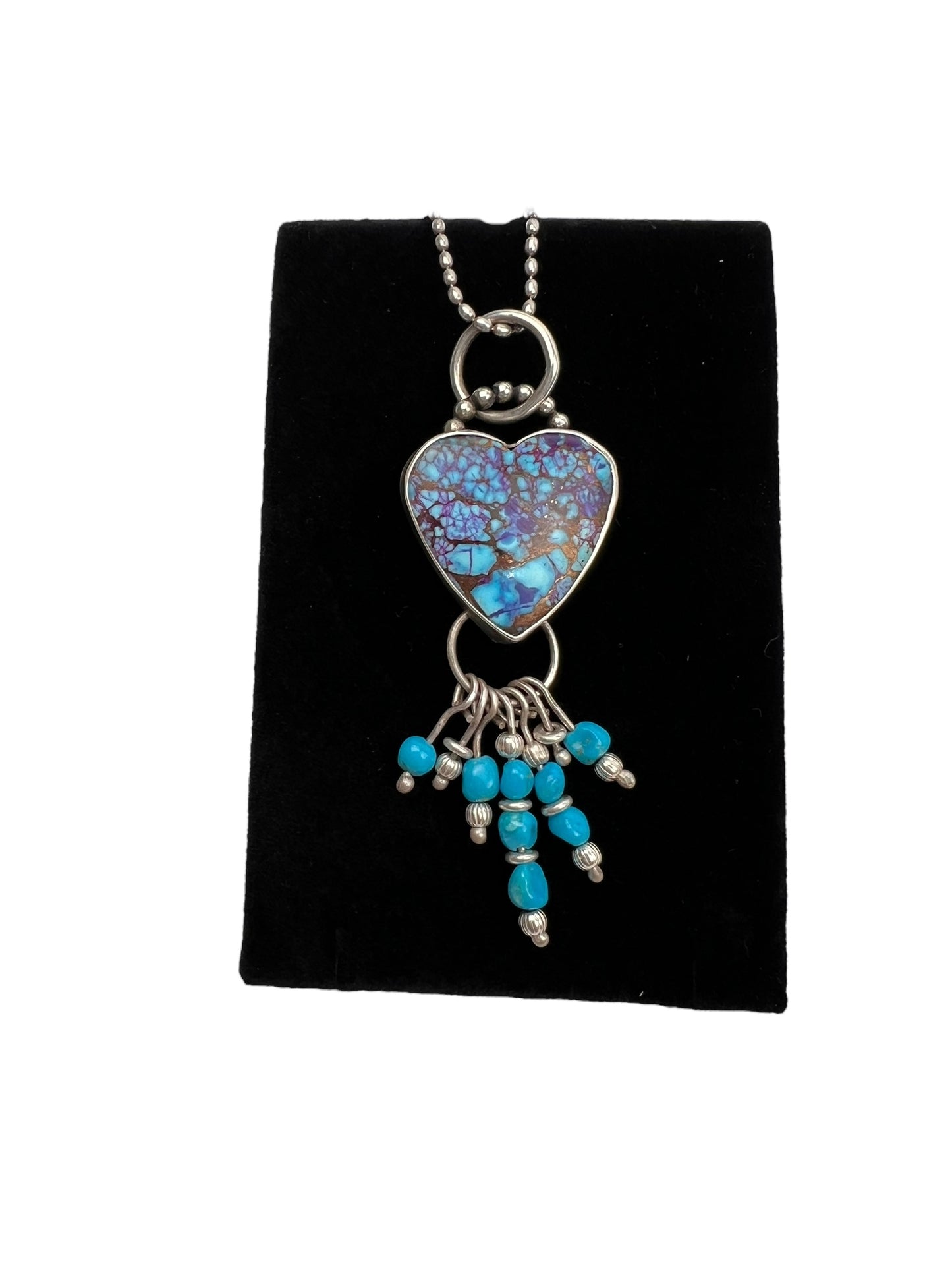 Mojave heart with beaded fringe