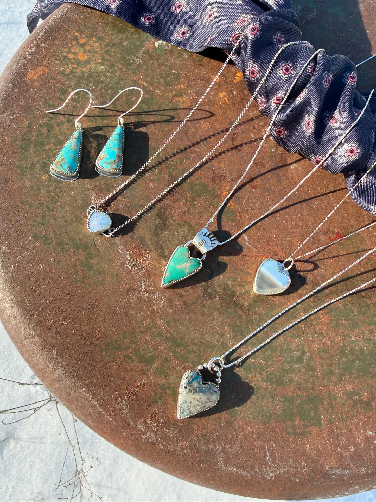 Peru Opal Heart Necklace