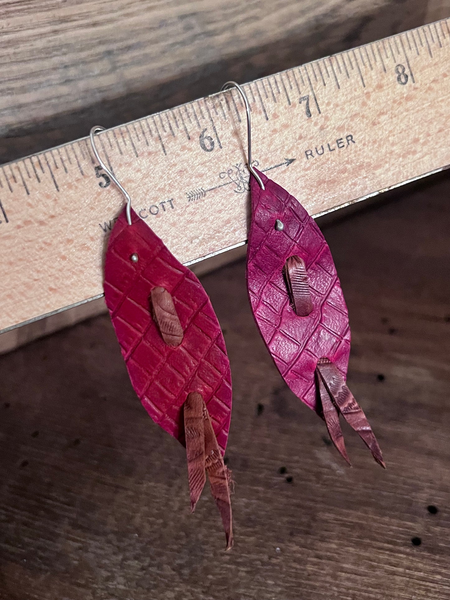 Leather earrings