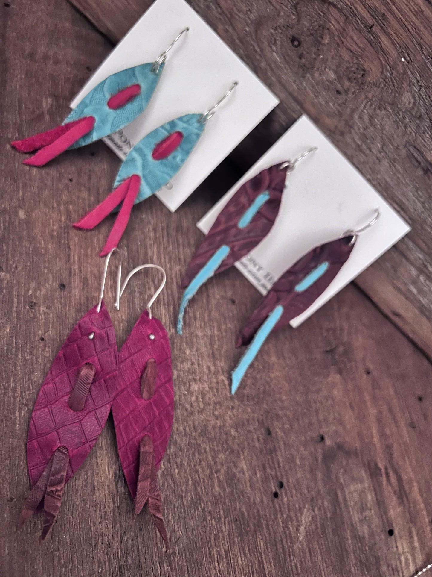 Leather earrings