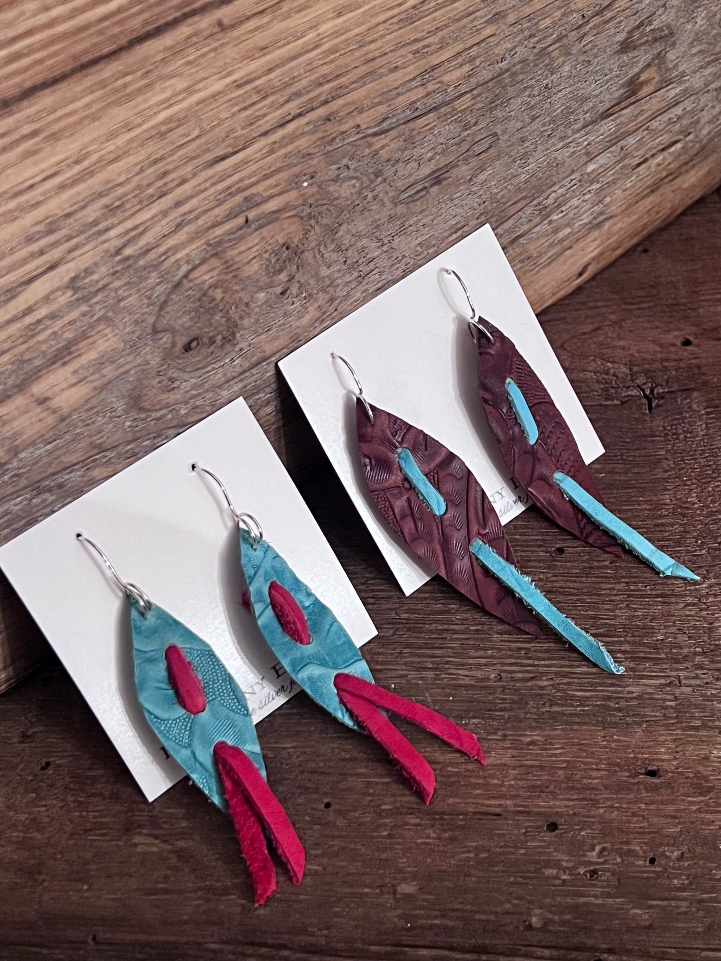 Leather earrings