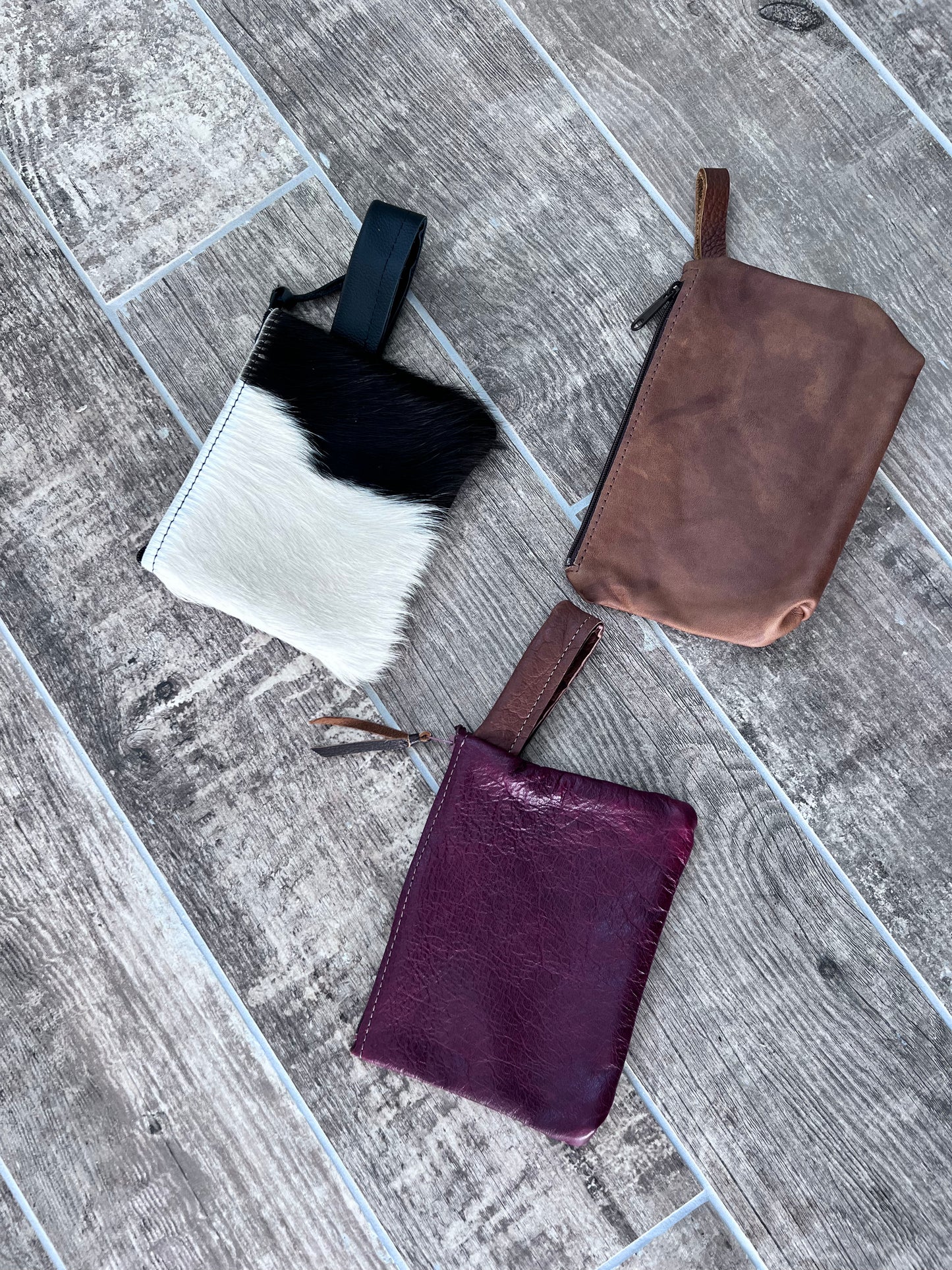Leather Pouch with tab