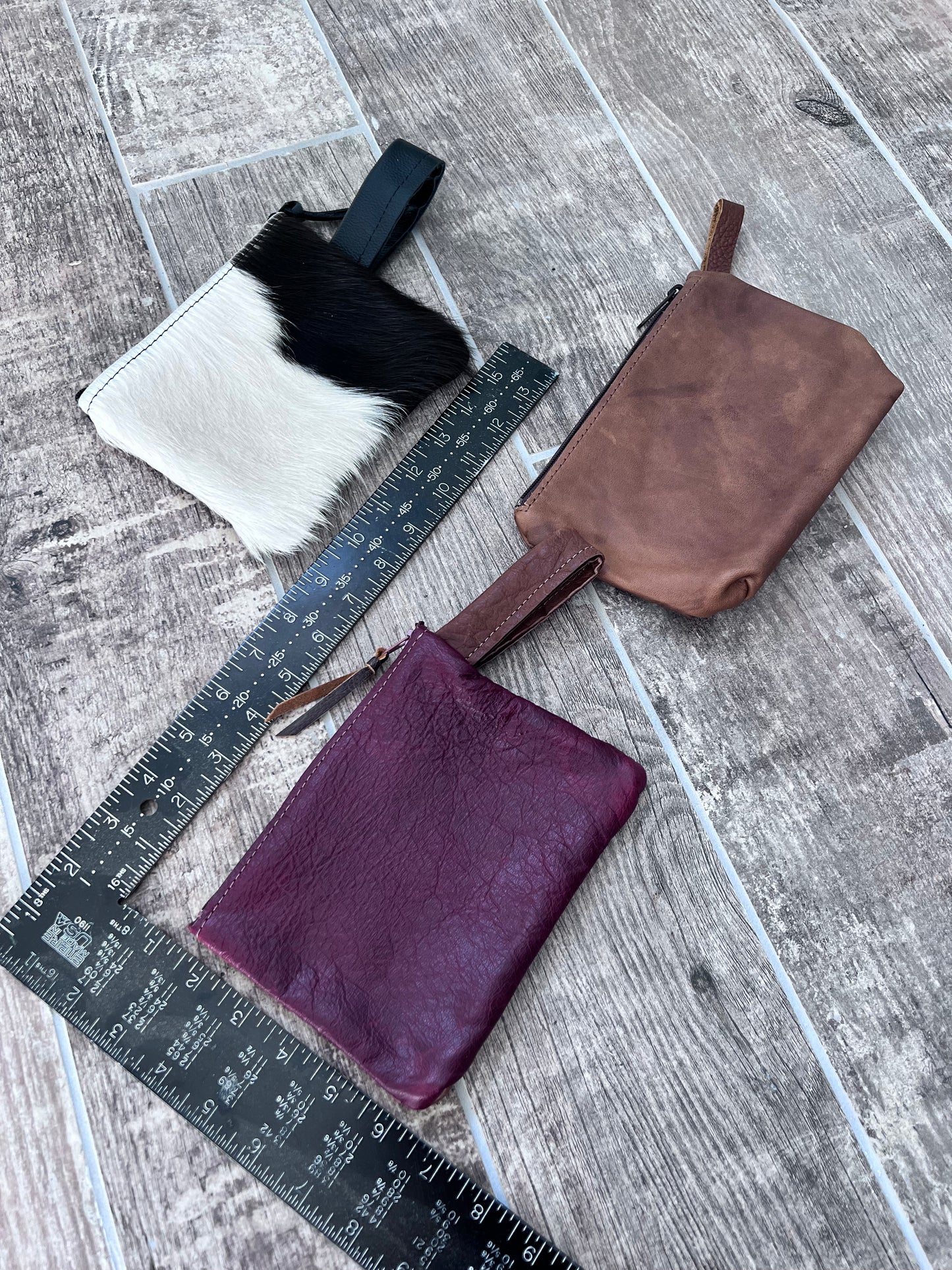 Leather Pouch with tab