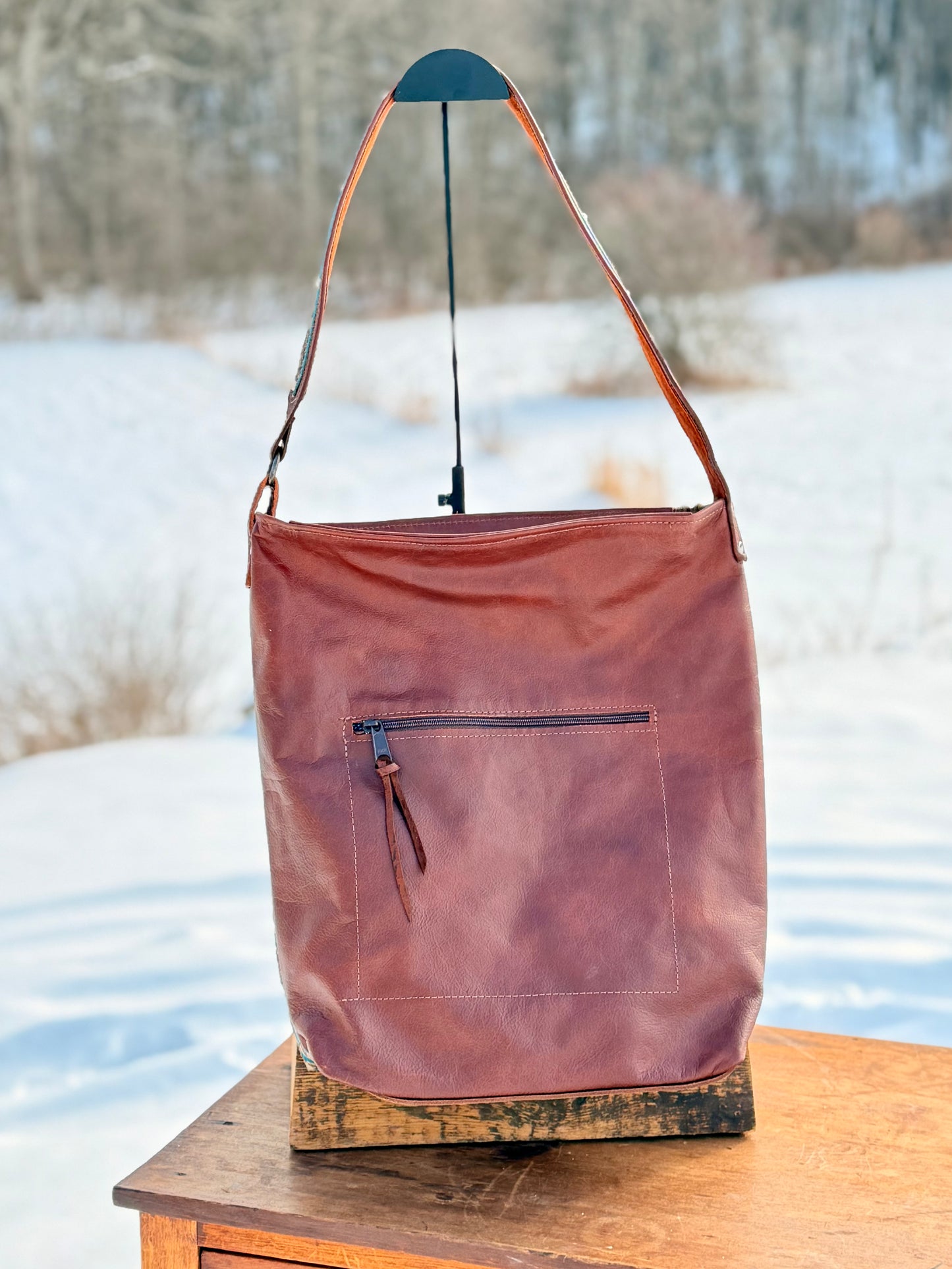 ‘Kelli” Cowhide Shoulder Bag