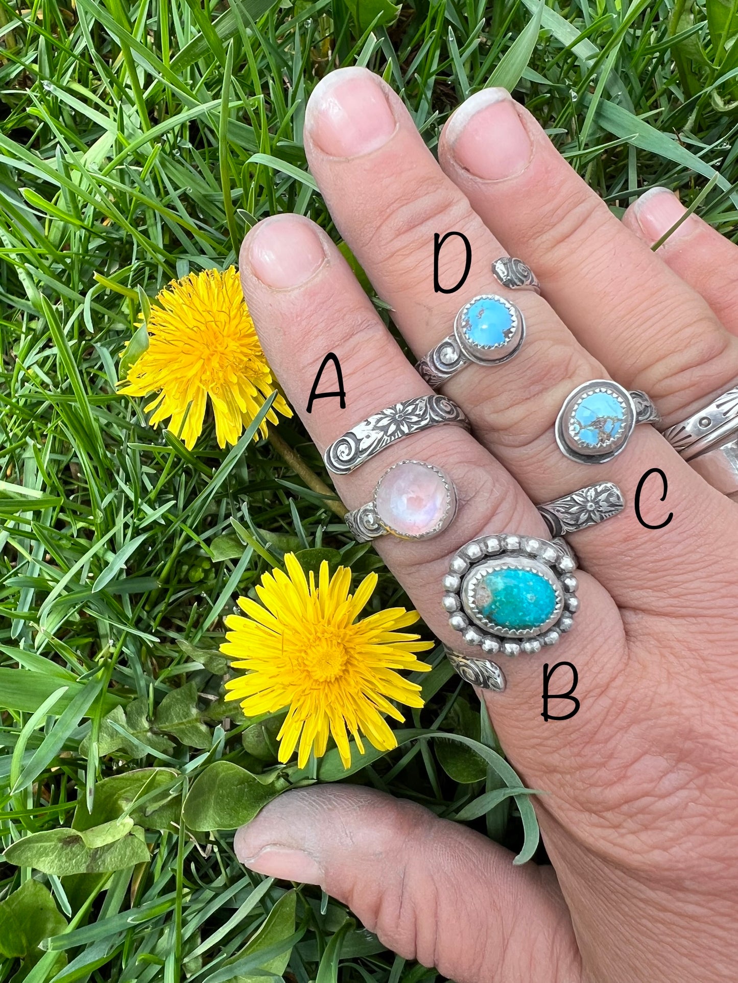 Winding Roads Floral Rings