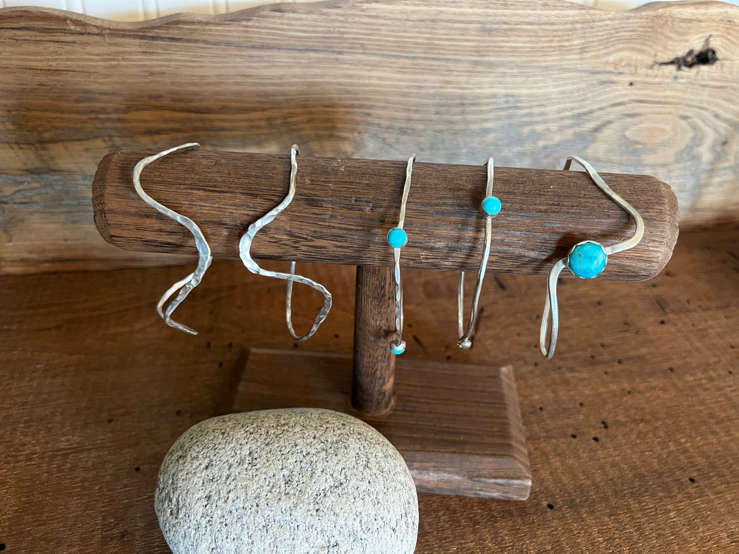 Turquoise stone bangles