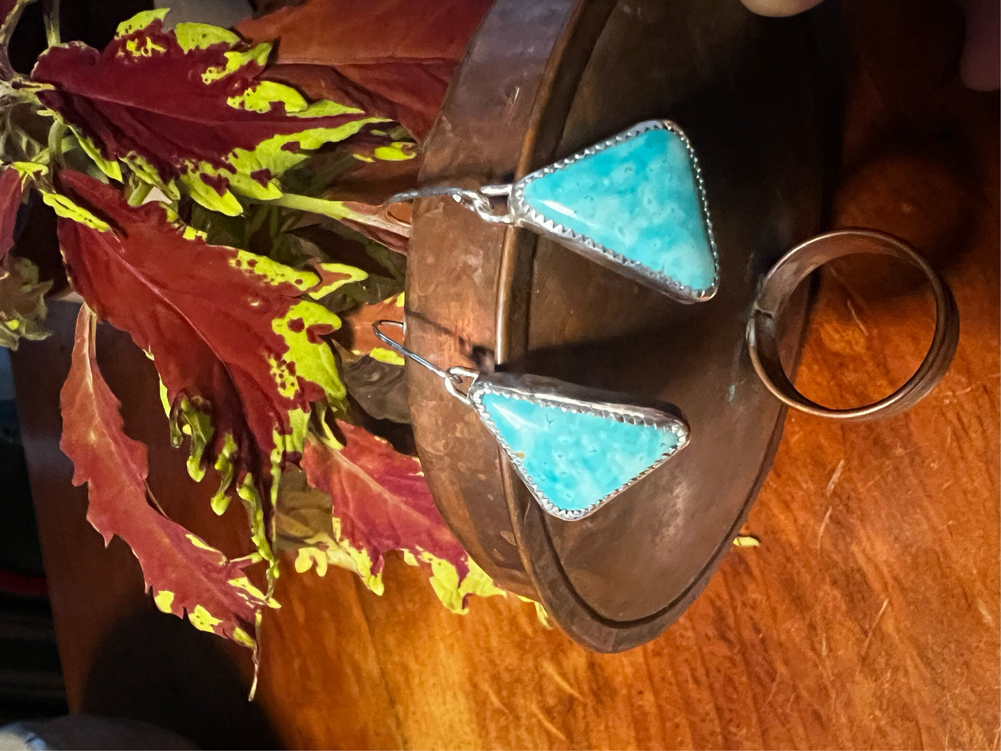 Turquoise Triangles Earrings