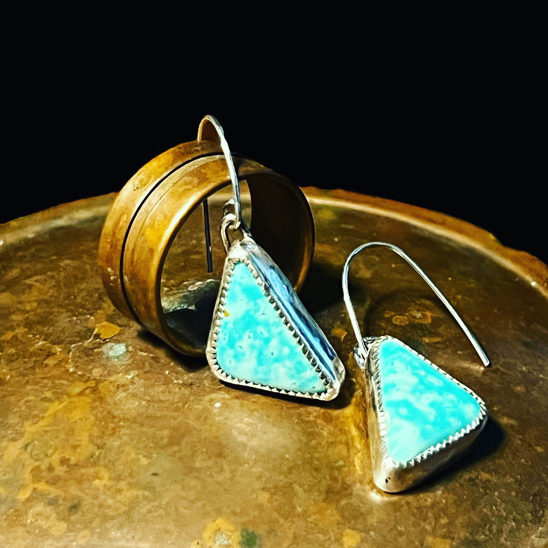 Turquoise Triangles Earrings