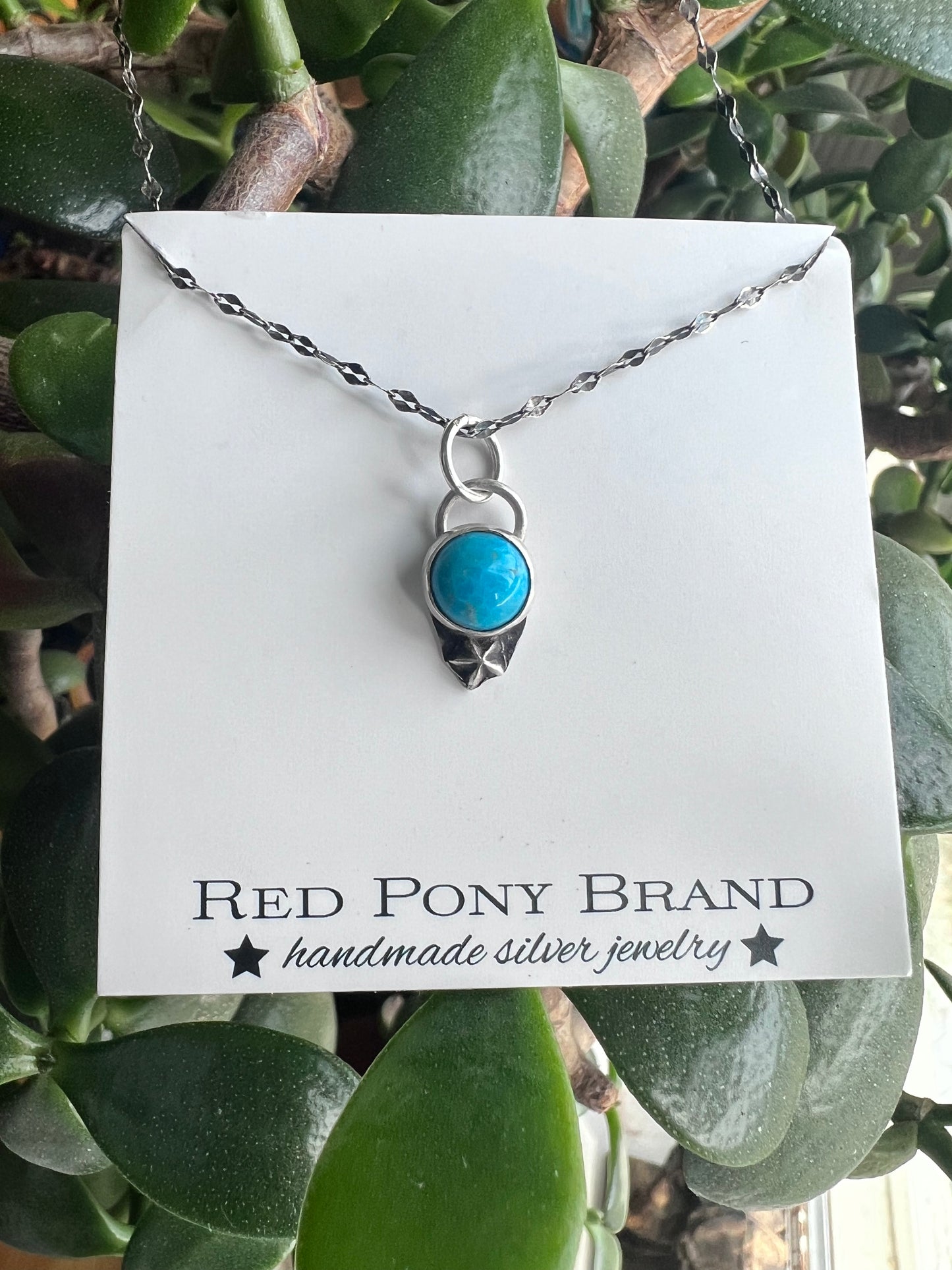 Simple Kingman Turquoise Pendant