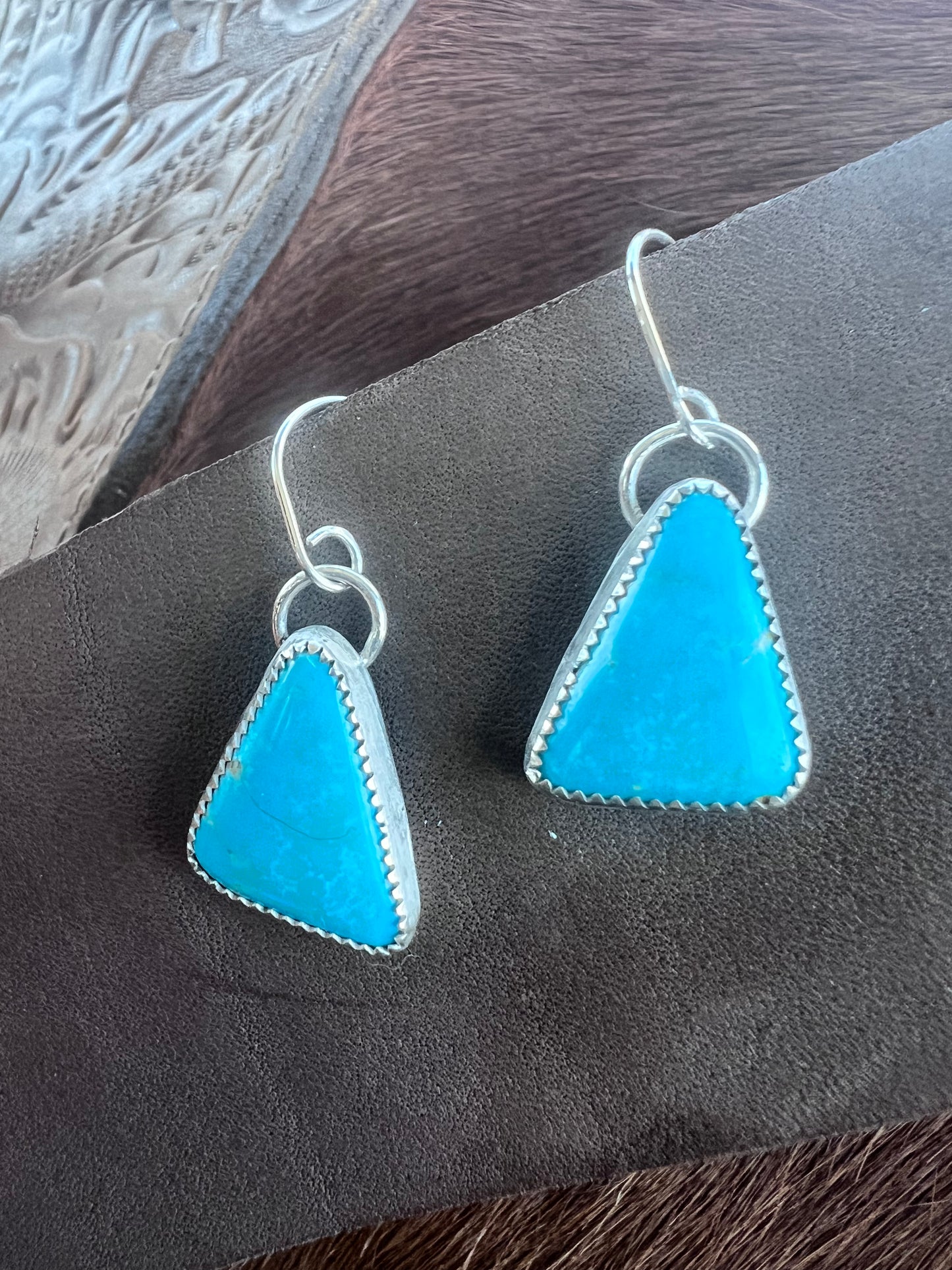 Turquoise Triangles Earrings