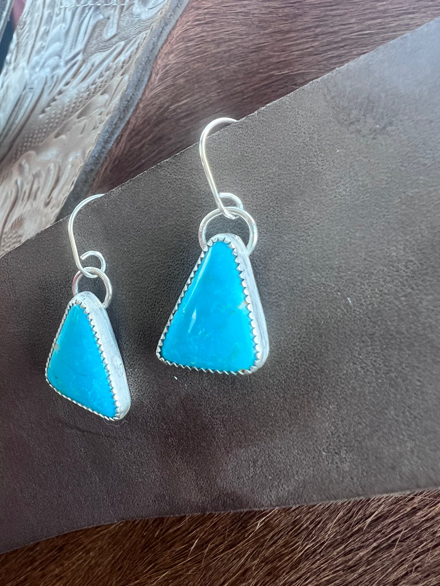 Turquoise Triangles Earrings