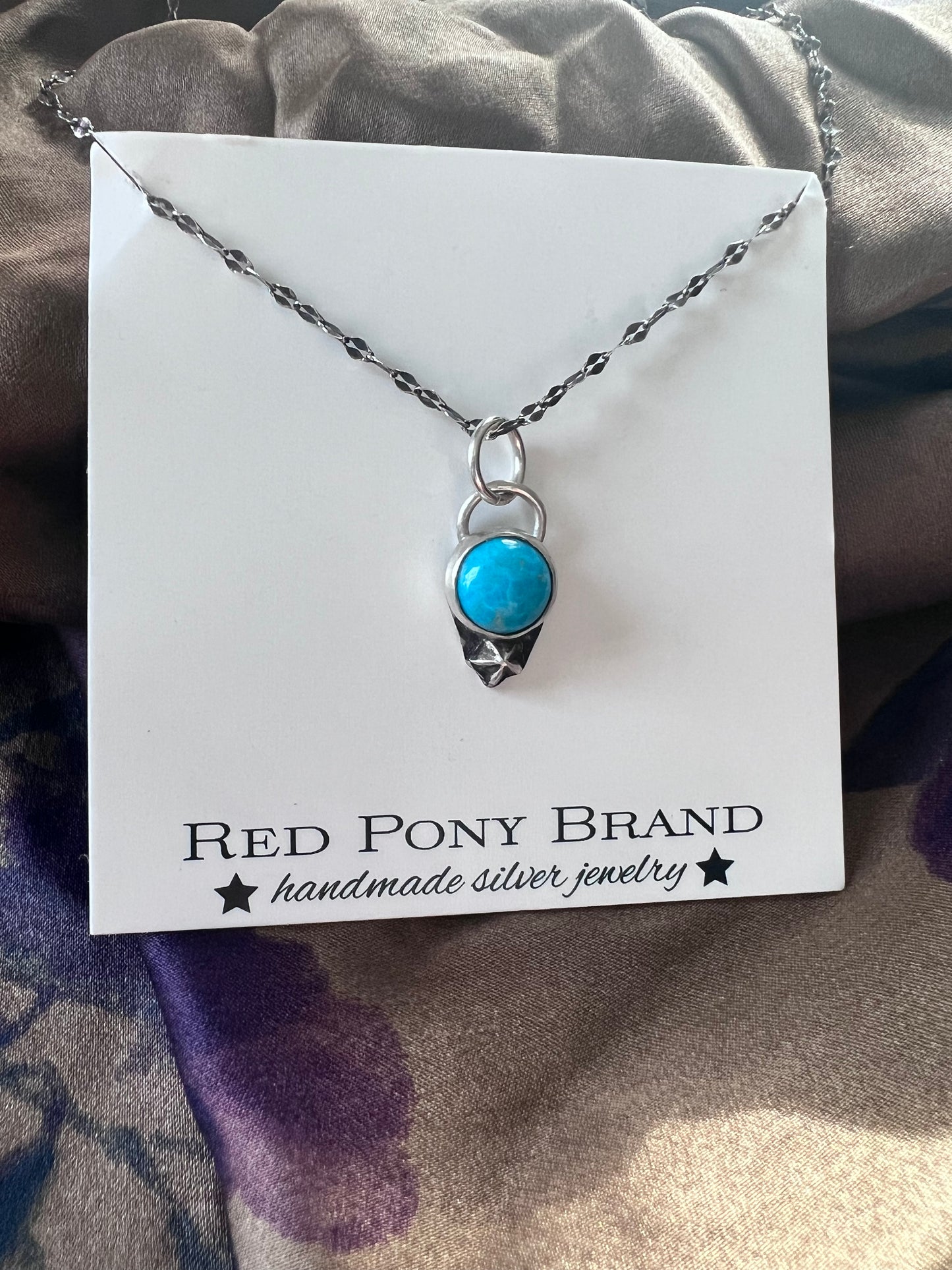 Simple Kingman Turquoise Pendant