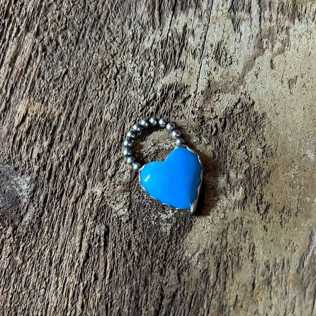 Don’t be blue ~ Rosarita heart pendant