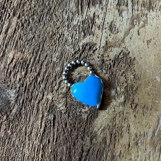 Don’t be blue ~ Rosarita heart pendant