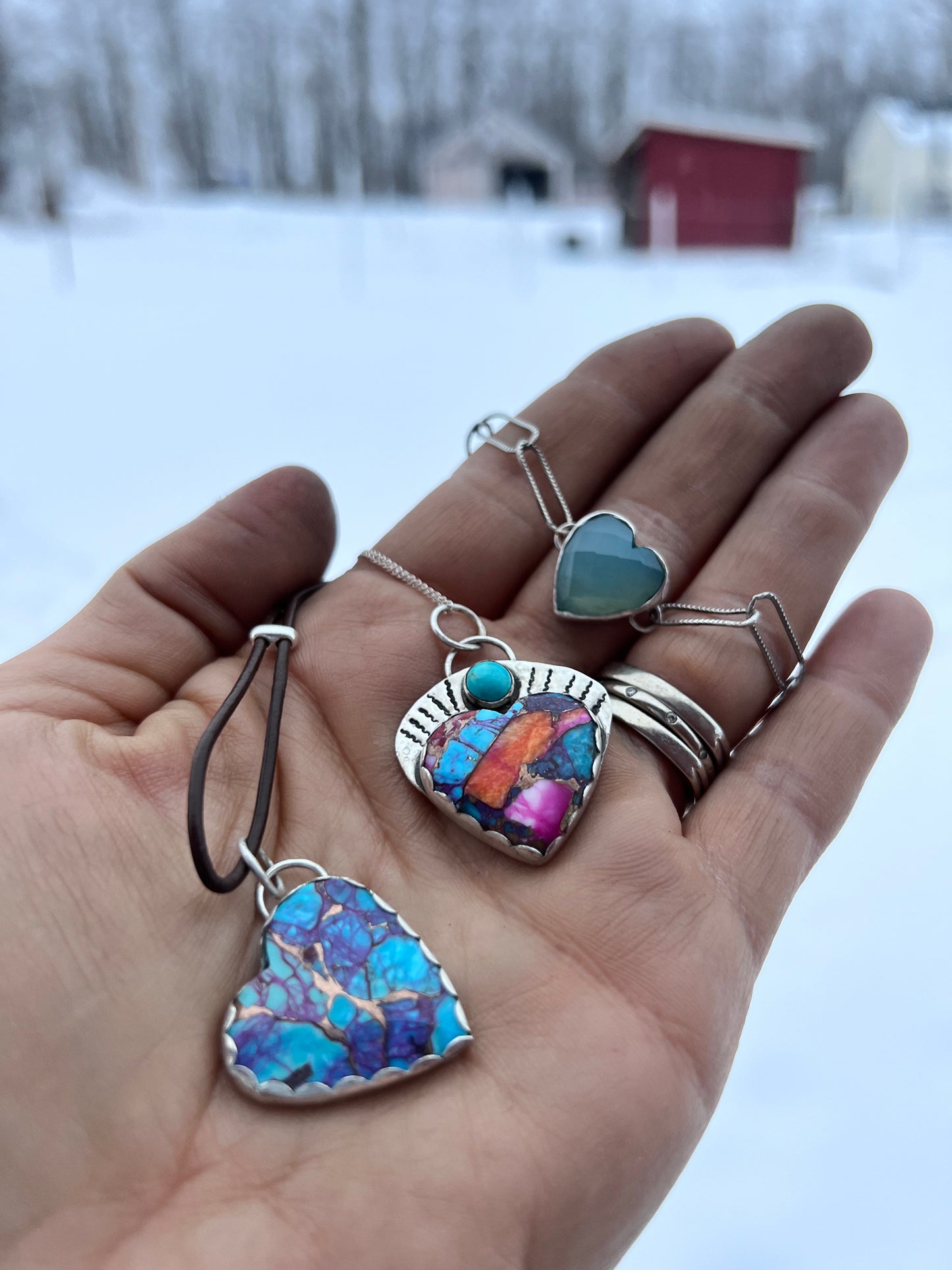 Heart-a-fire pendant