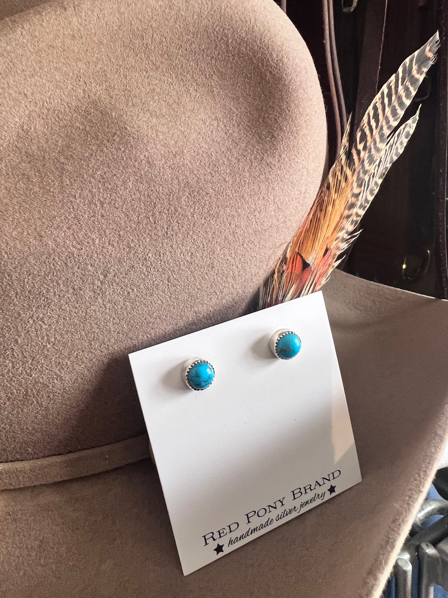 Turquoise stud earrings