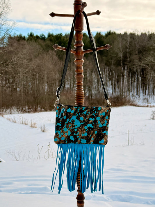 Cowhide Fringe Crossbody