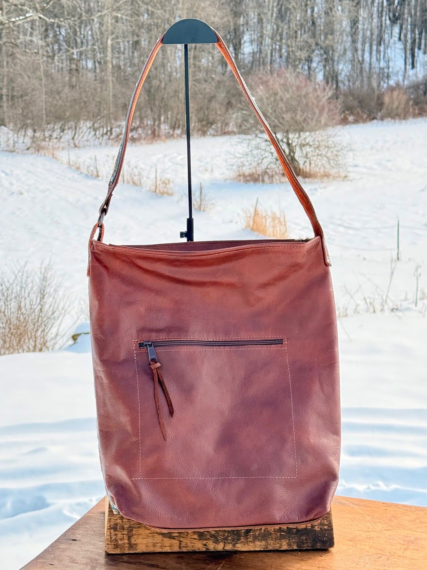 ‘Kelli” Cowhide Shoulder Bag