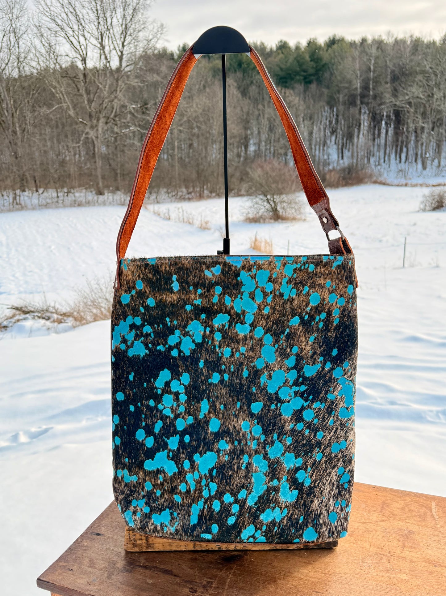 ‘Kelli” Cowhide Shoulder Bag
