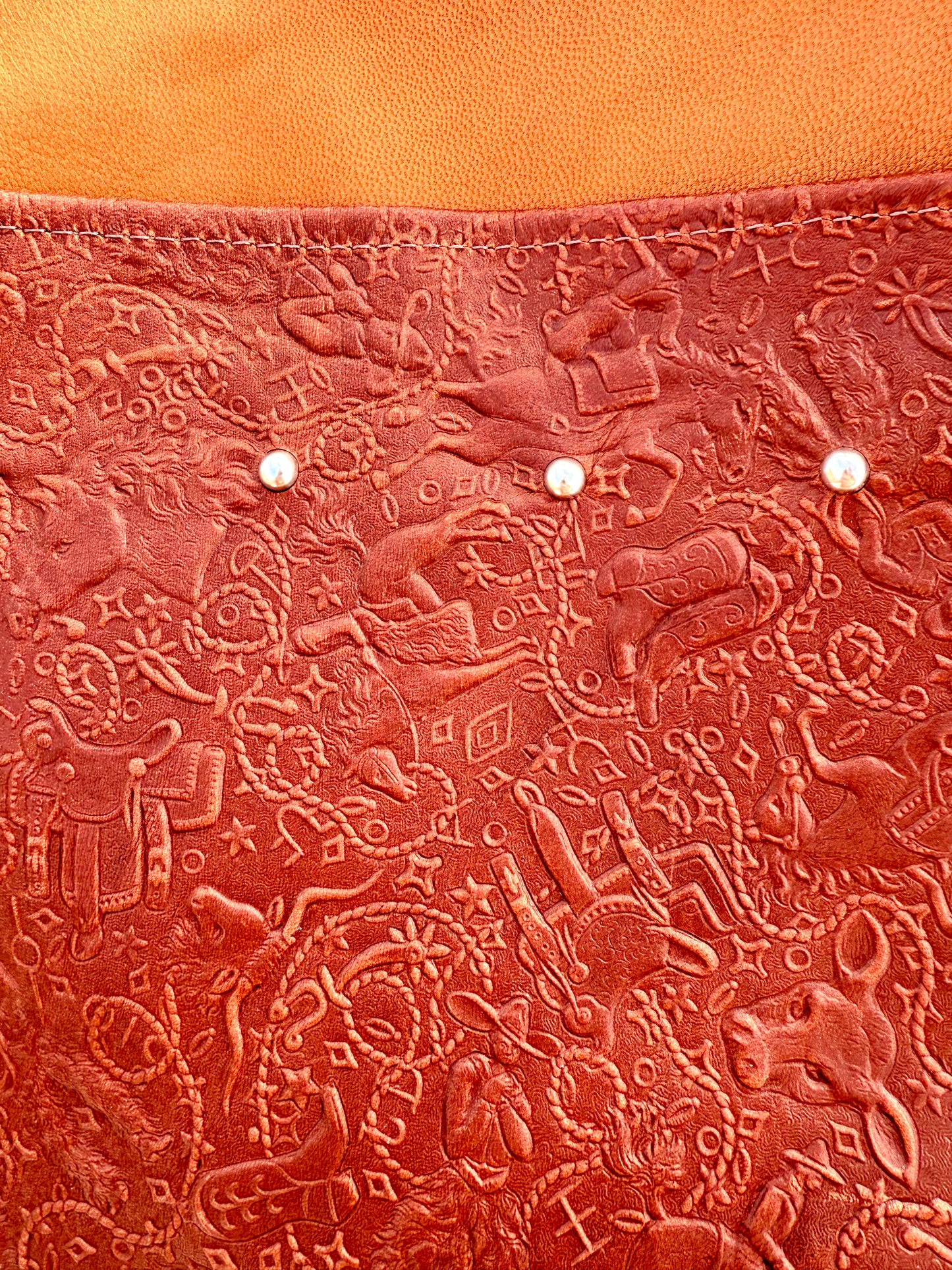 “Tammy” Buckaroo Embossed Fringe Crossbody