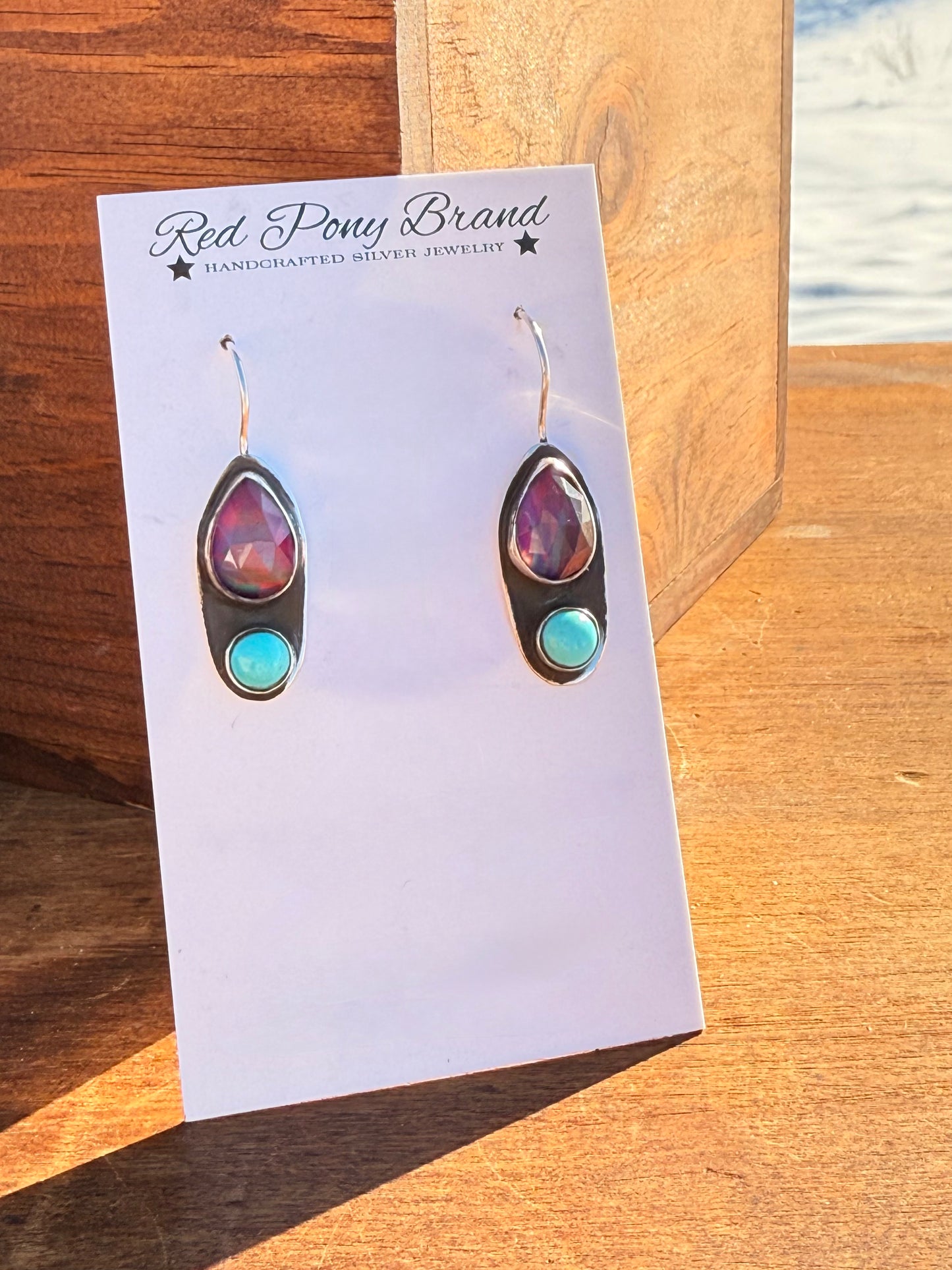 Sparkle Season Mystic Topaz and Kingman Turquoise Earrings