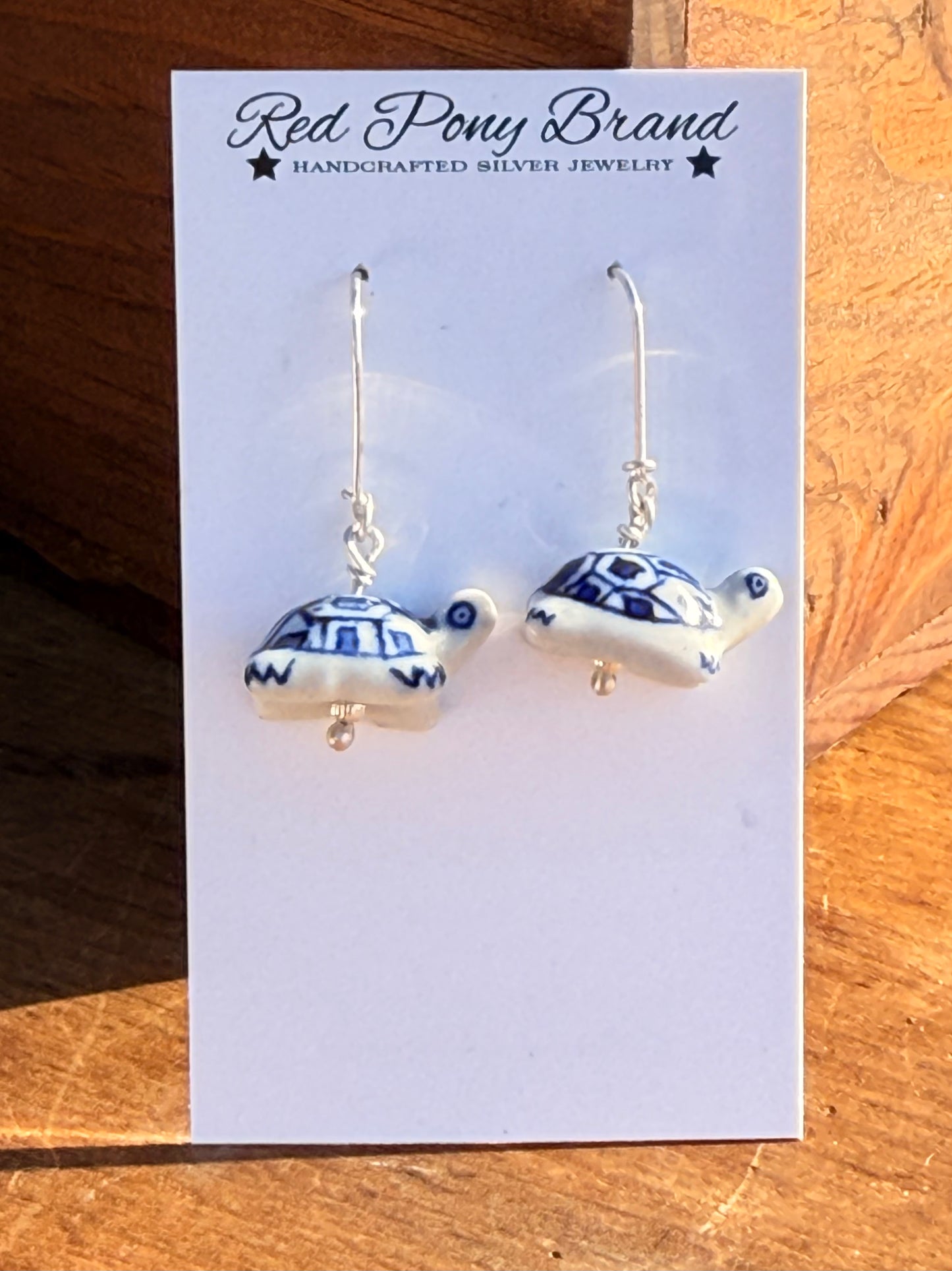 Ceramic Turtle Beaded Earrings