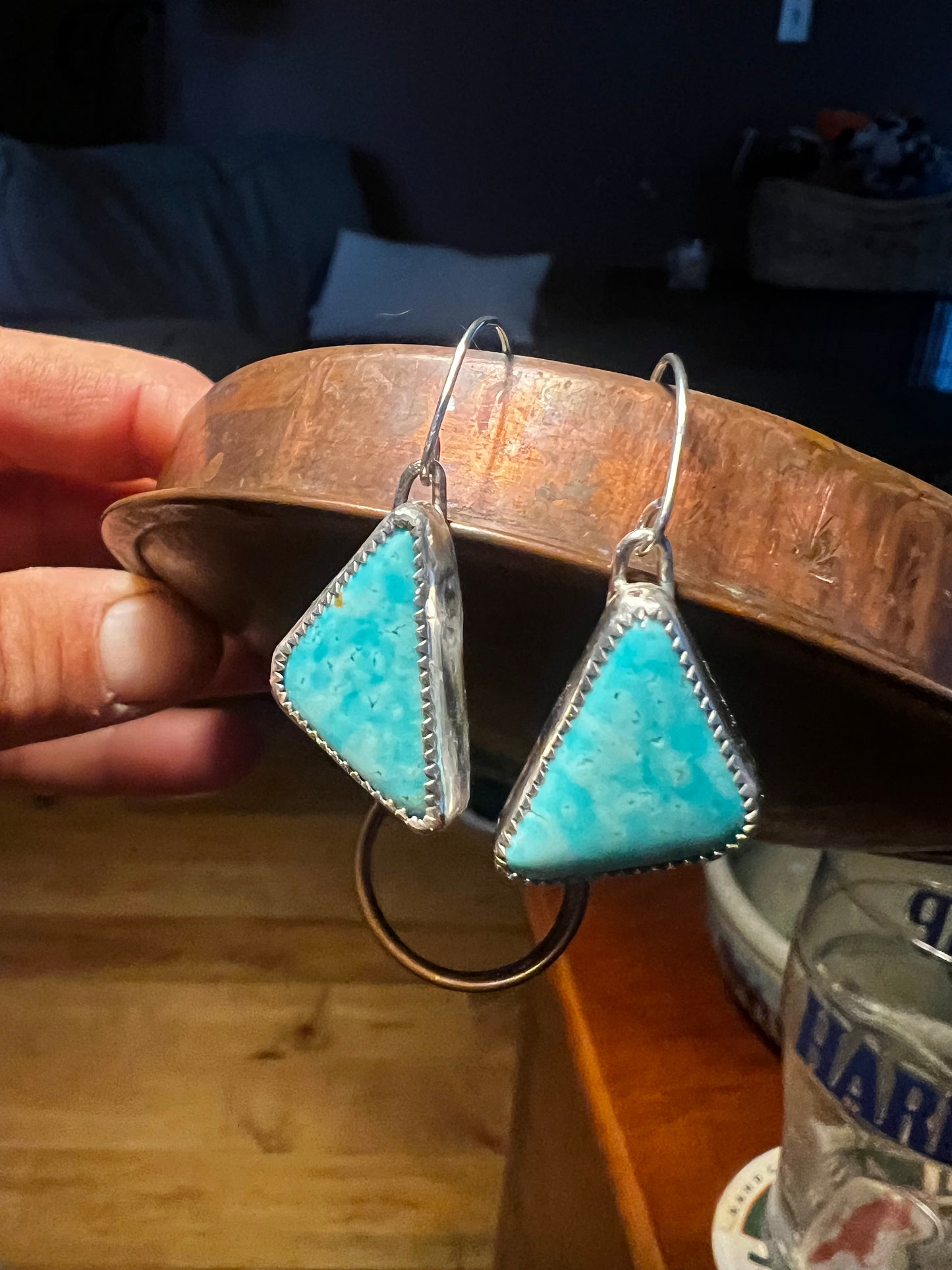 Turquoise Triangles Earrings