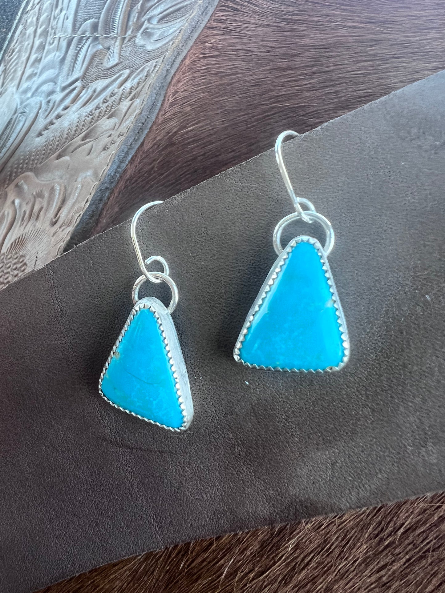 Turquoise Triangles Earrings