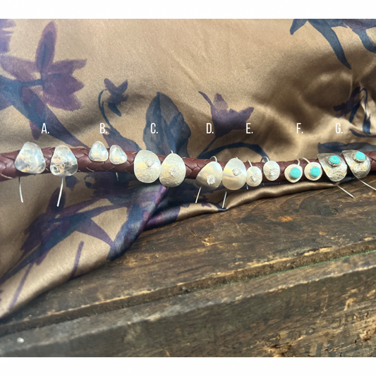 Silver Ear “huggie” earrings