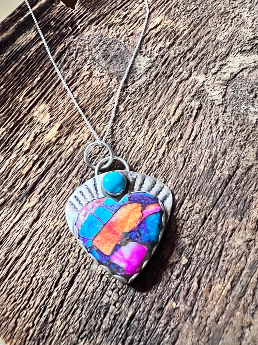 Heart-a-fire pendant